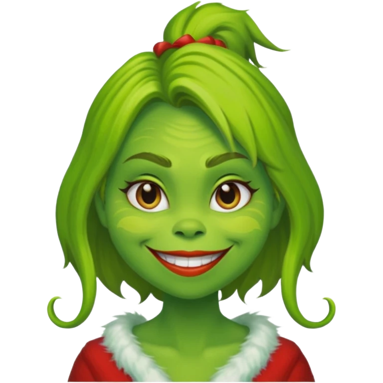 Girl style grinch emoji