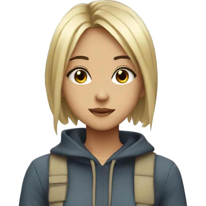 A cool anime girl emoji