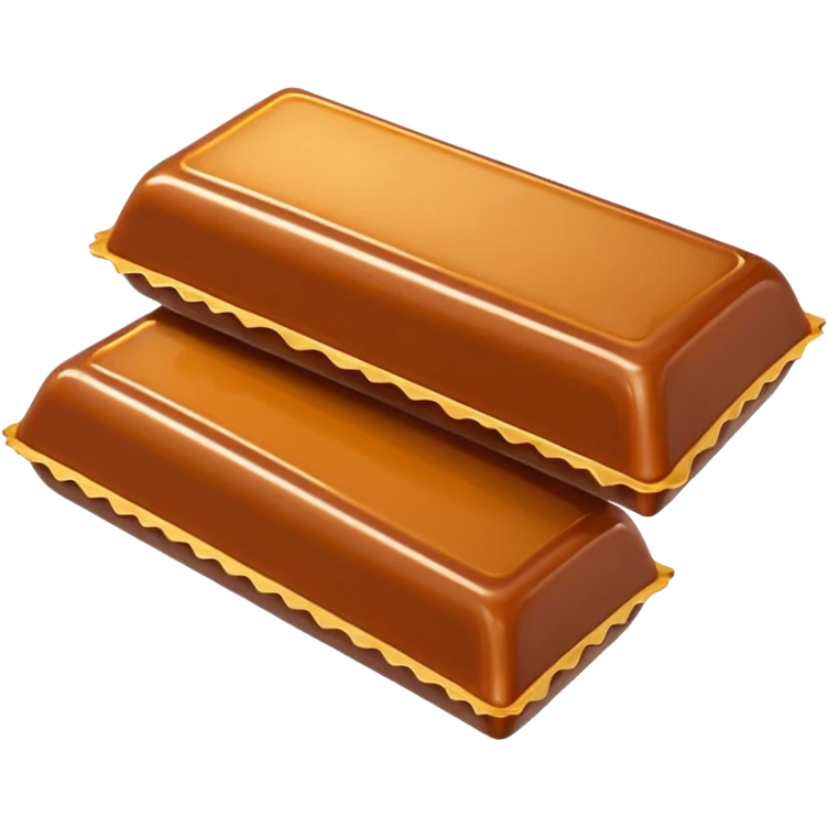 Carambar candy bar unwrapped, caramel visible, simple, bright colors emoji