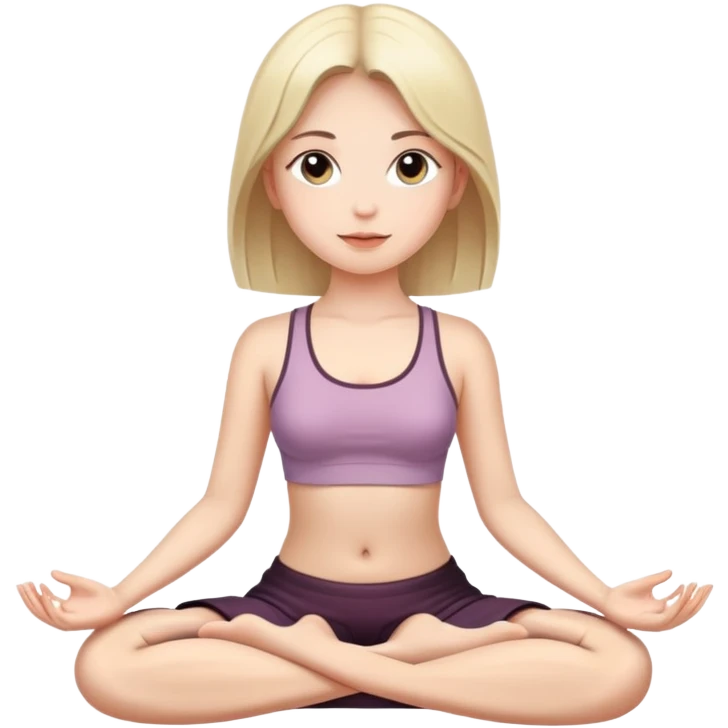 Девушка сидит в позе лотоса  emoji
