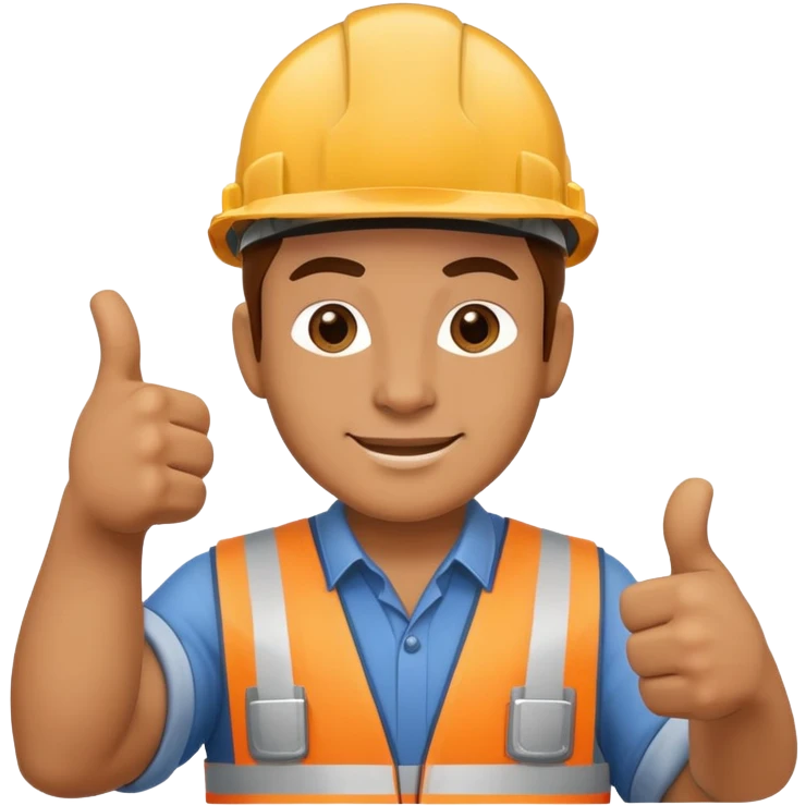 construction worker giving thumbs up emoji