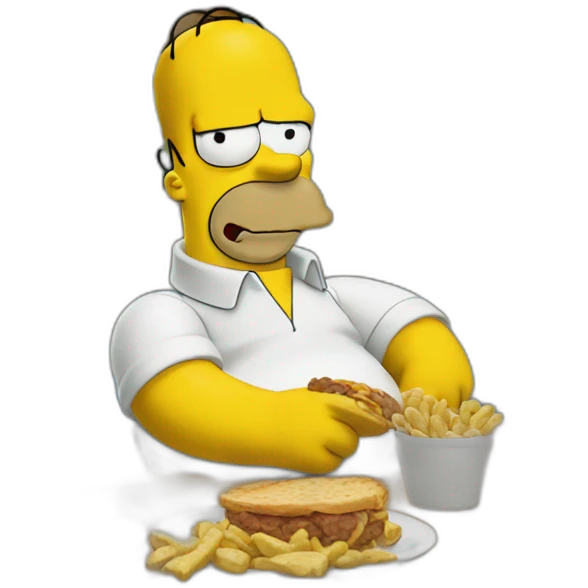 Homer simpson eat meet emoji