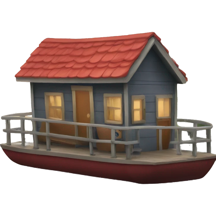 create an apple emoji "houseboat" emoji