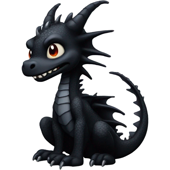 Goth dragon emoji