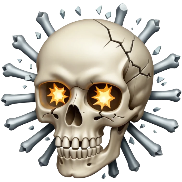 Skull with head explode emoji