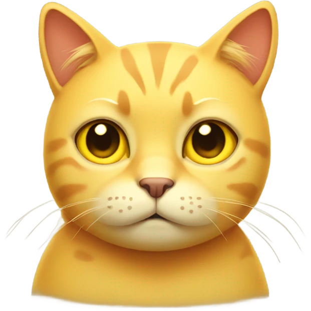 Sad yellow cat emoji