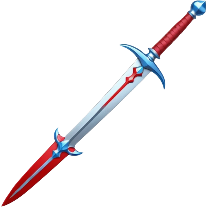 red Piercer — white blade + azure grip, Royal Sword. emoji