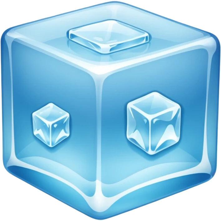 Water frozen cube emoji emoji