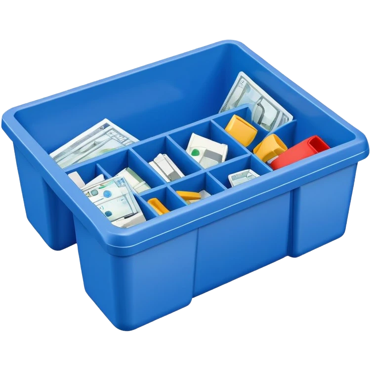 plastic parts bin euro blue emoji