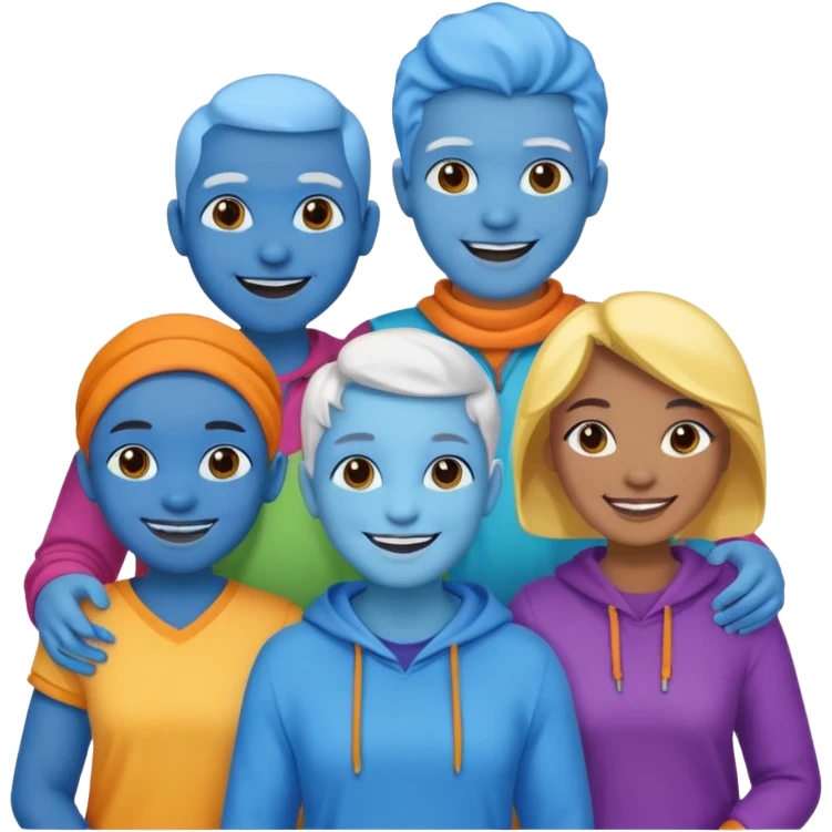 Blue skinned people emoji