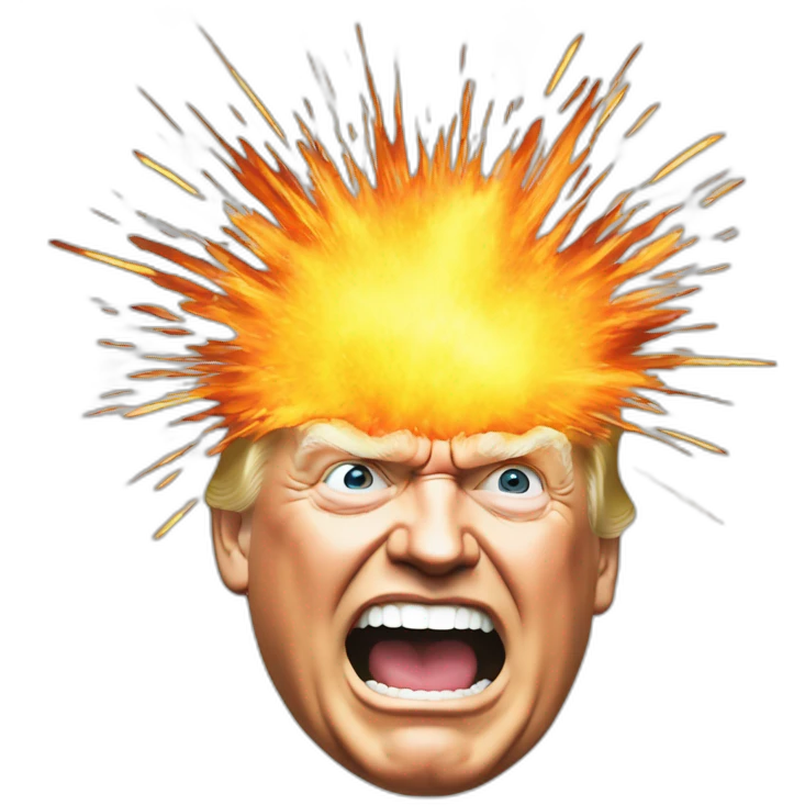 Trump head exploding emoji