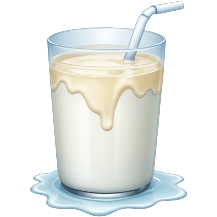 a puddle of white and clear liquid emoji