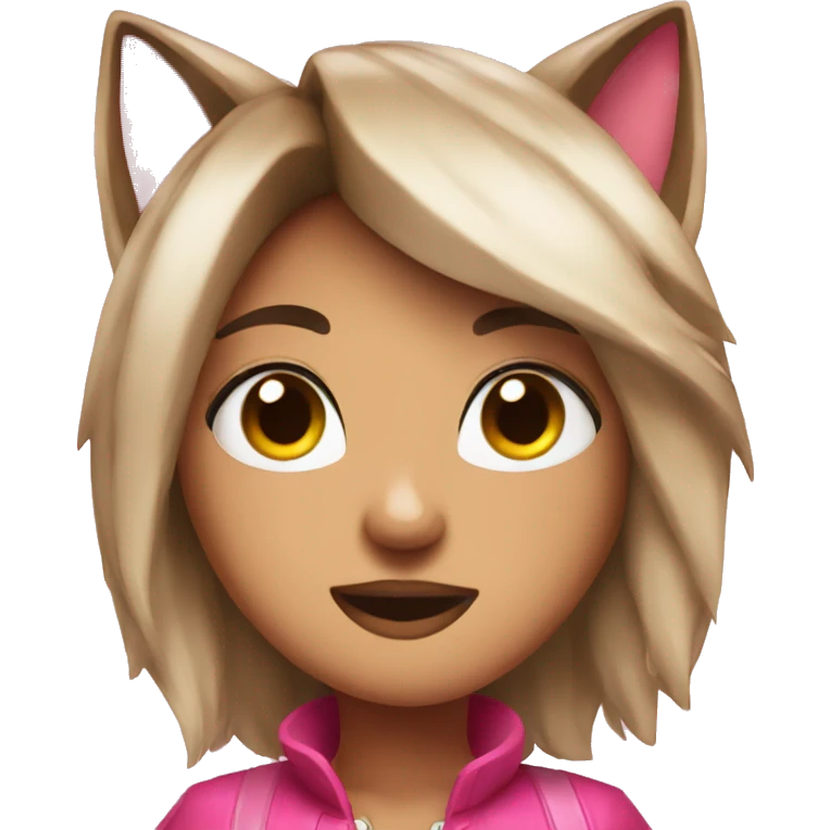 brown Popstar ahri wearing pink emoji