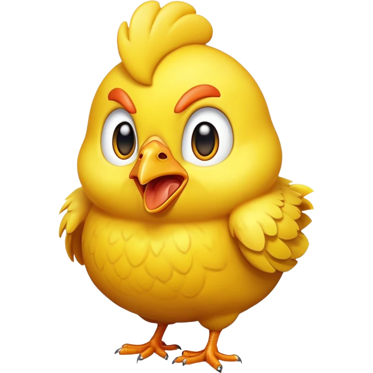 shouting yellow chicken emoji