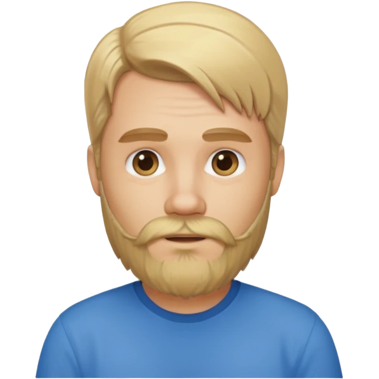 blonde long hair bearded man with shirt emoji