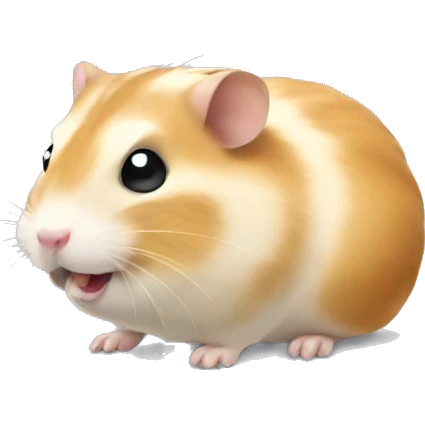 A hamster pooping emoji