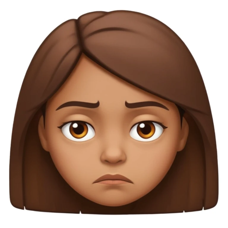 brown girl grumpy emoji