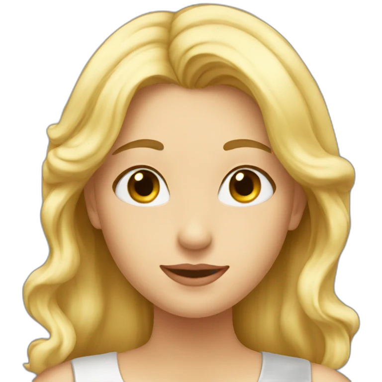 blond girl in love with her boyfriend emoji