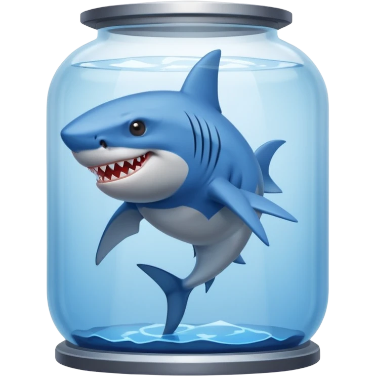superhero shark in a tank emoji