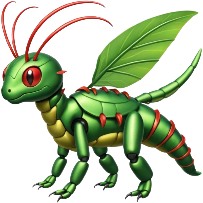 Cyber-robot-Caterpie-Flygon-Scyther-fusion emoji