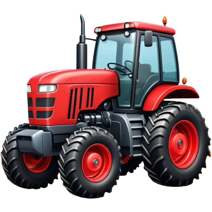Red powerful Tractor emoji