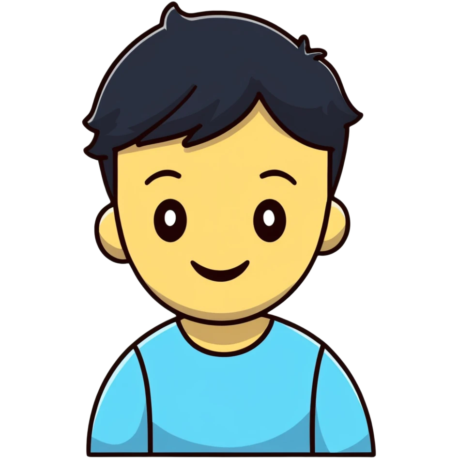 happy cartoon avatar of a person emoji