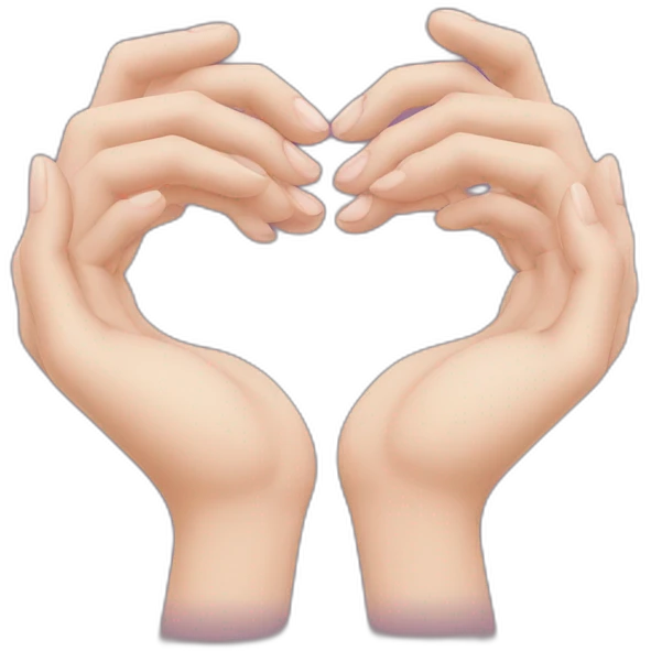Heart between hands emoji