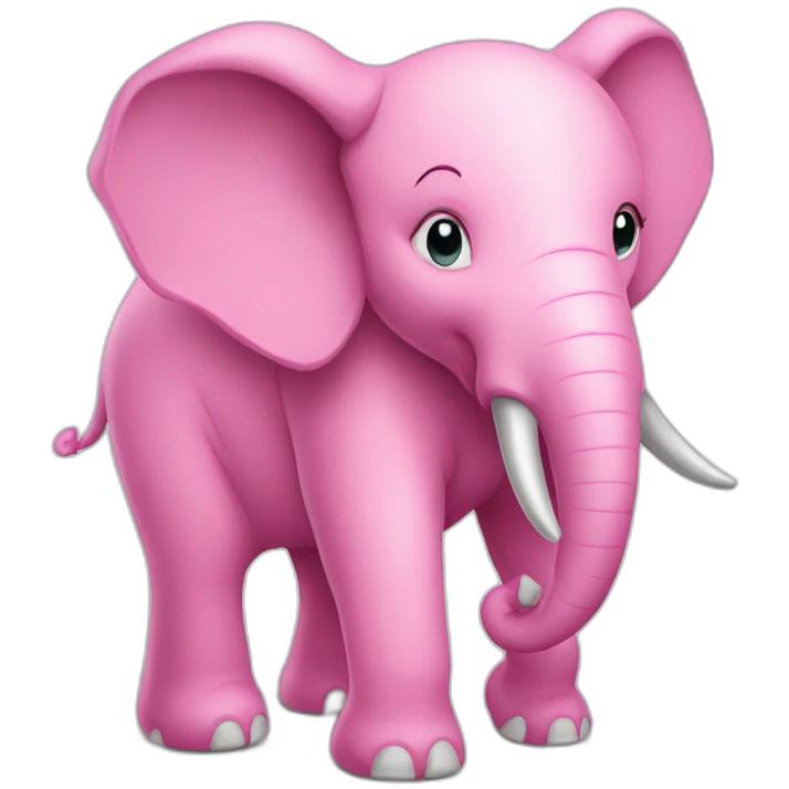Big pink elephant emoji