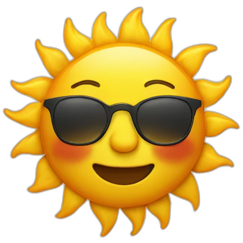 Sun wearing glasses emoji