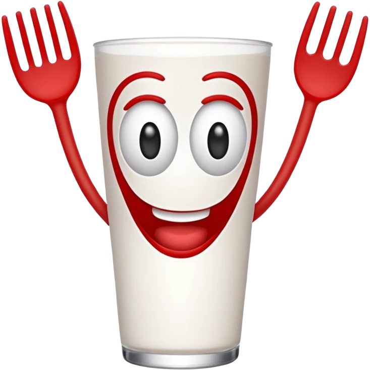 A fork mascot like forky in toy story emoji