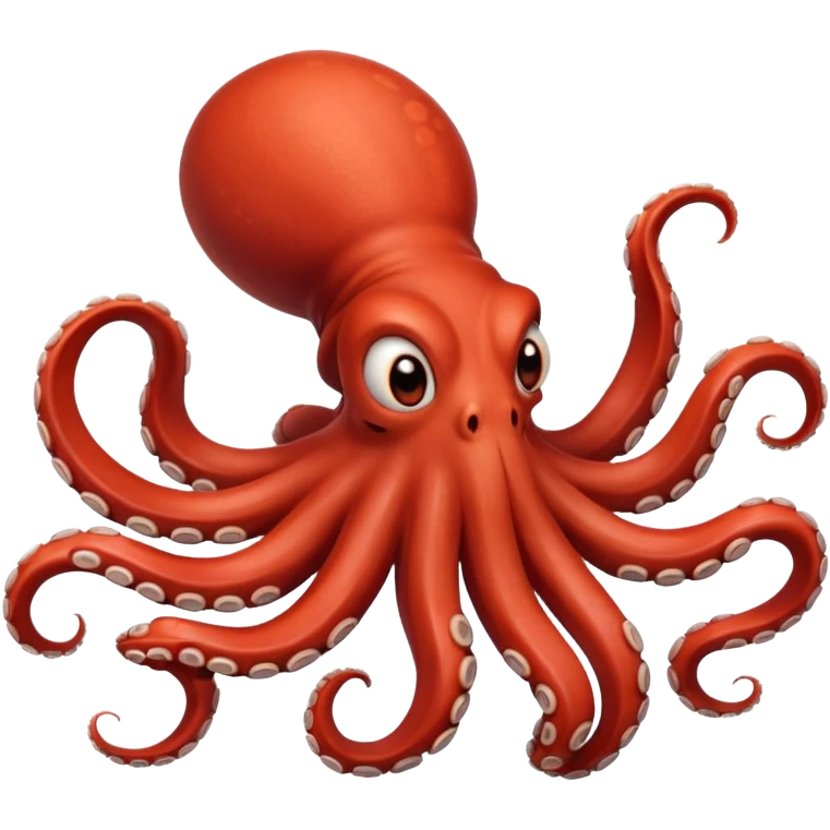 The octopus emoji with red drowsy eyes emoji