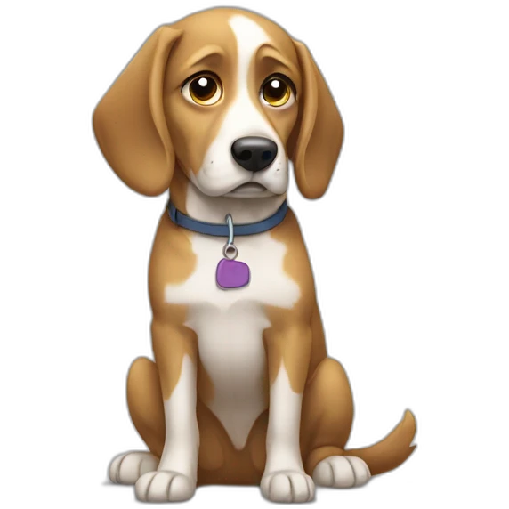 devastated office dog emoji