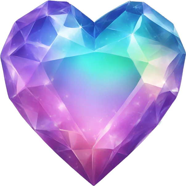 rainbow crystal heart emoji