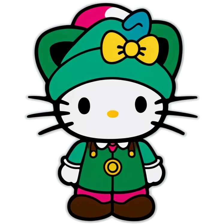 Hello kitty X Luigi  emoji