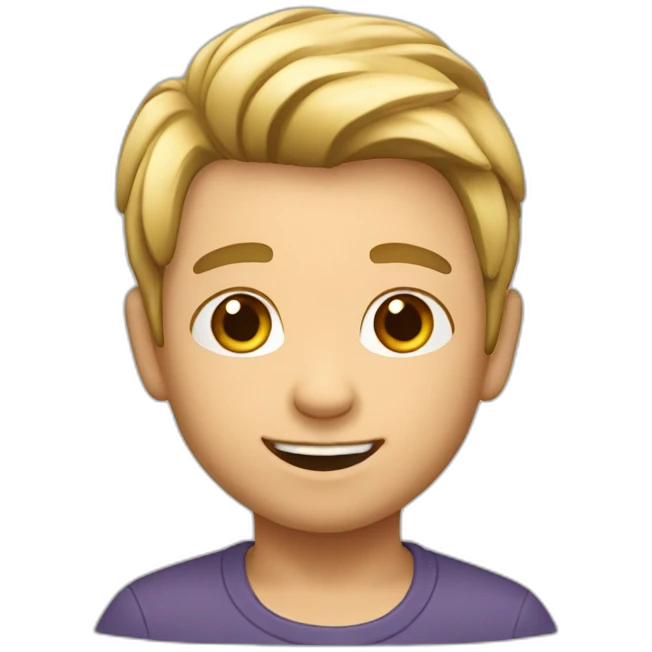 Niño con pelo rubio emoji