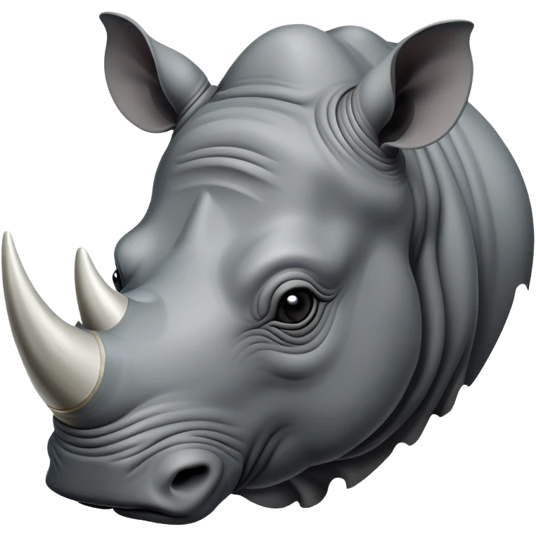 cinematic-noble--rhinoceros-portrait-emoji,slate-grey-hide--poised-and-regal,-with-a-massive,-powerful-build-and-a-thick, -deep-set-soulful-piercing-eyes,-simplified-yet-sharp-and-sophisticated-features,-highly-detailed,-large-black-eyes, zoomed out showing shoulders, large white horn  emoji