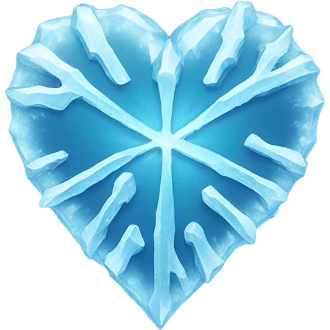 Ice crystal heart emoji