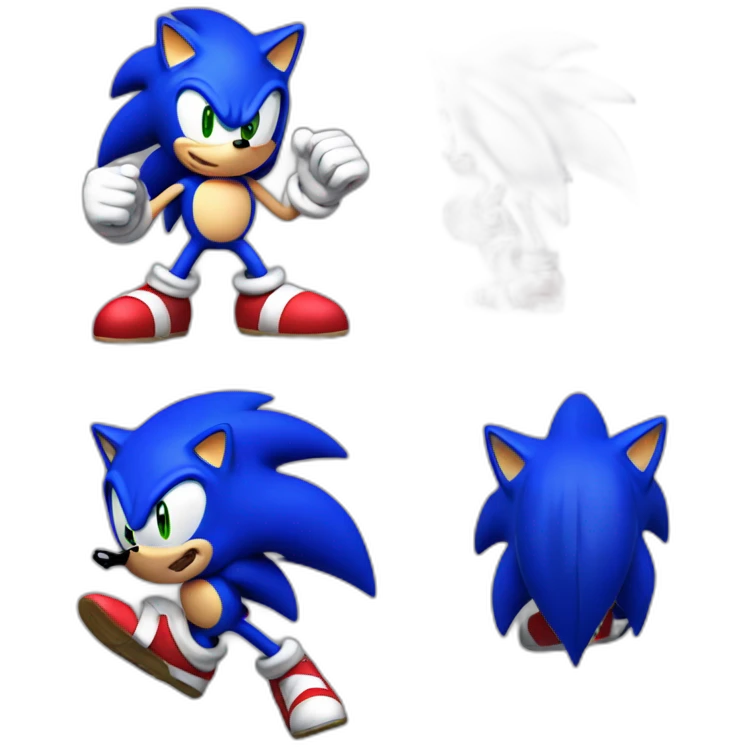 Sonic playing mario emoji