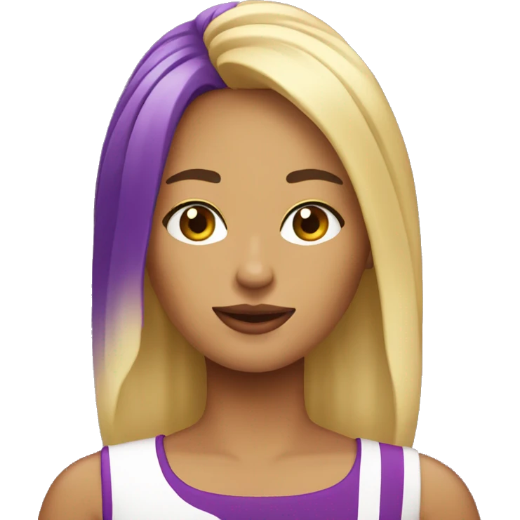 Chica rubia vestida de morado emoji