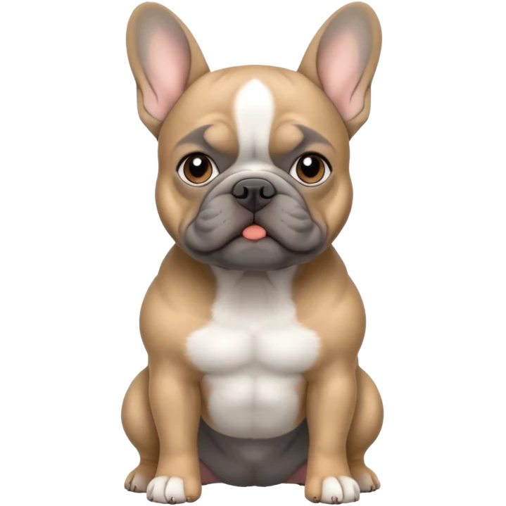 gray & tan french bulldog emoji