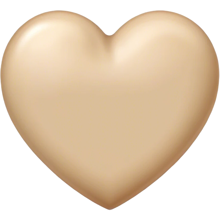 Beige heart emoji