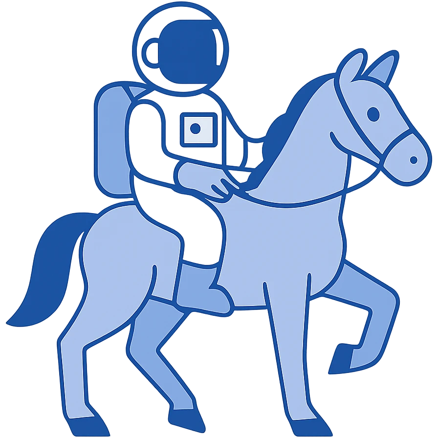 astronaut riding a horse emoji
