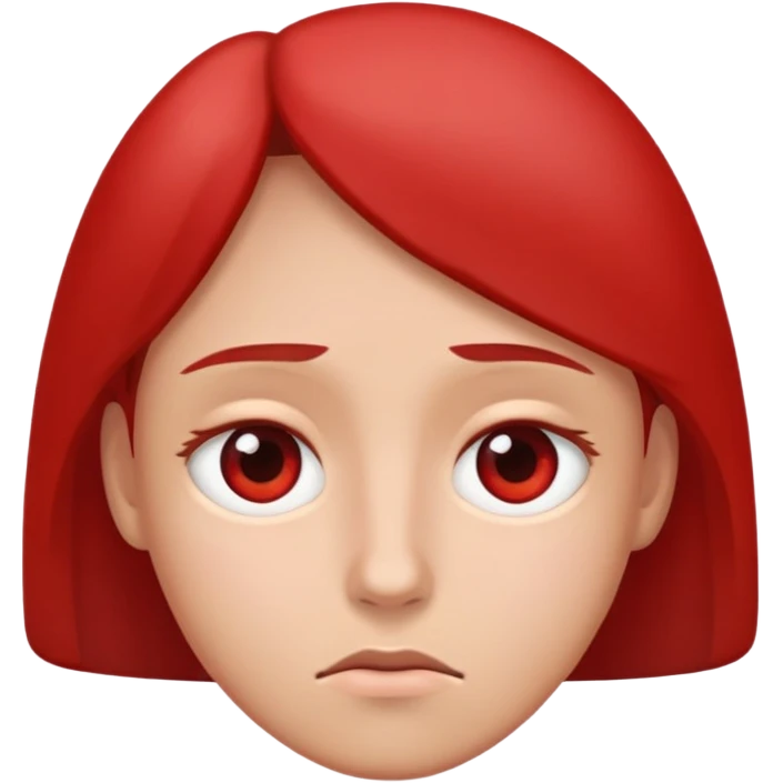 Eyes red while tired emoji