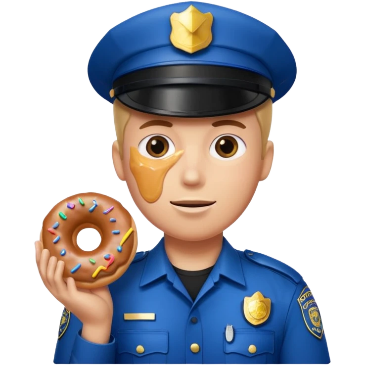 police holding donut emoji