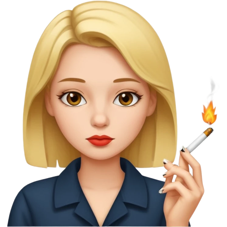 Girl smoking emoji