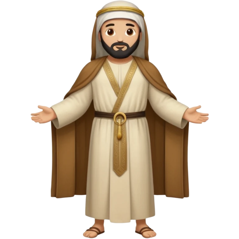 fullbody Jerusalem innkeeper in 1st-century Middle Eastern attire, robe, no head covering, no religious symbols emoji