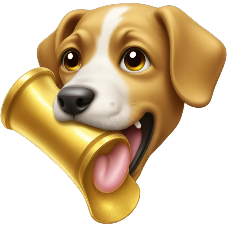 dog lick gold emoji