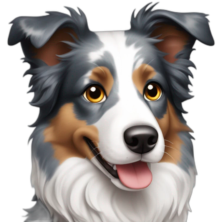 Border collie blue merle emoji