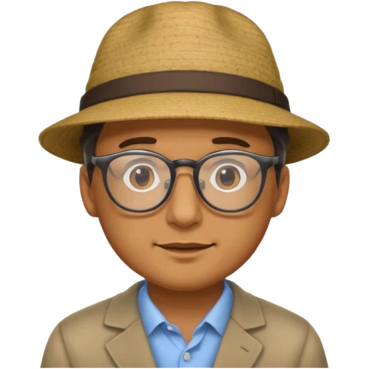 man wearing hats and glasses emoji