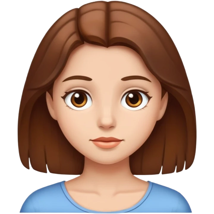 Girl with brown hair  emoji